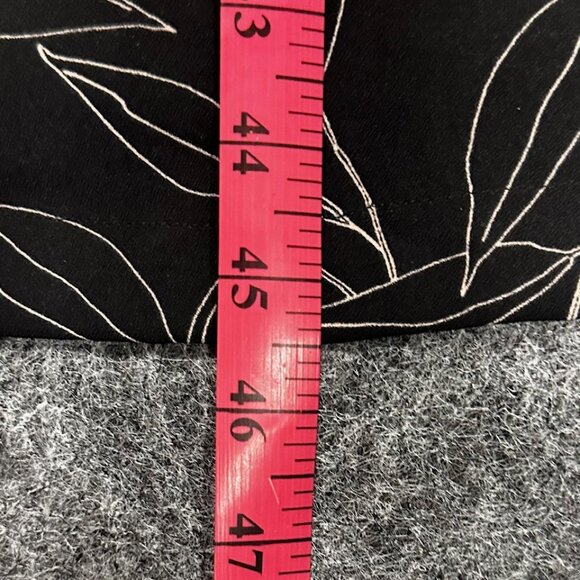 A New Day Womens Black Lilac Floral Print Midi Dress Medium Long Sleeve Elegant - Picture 5 of 11